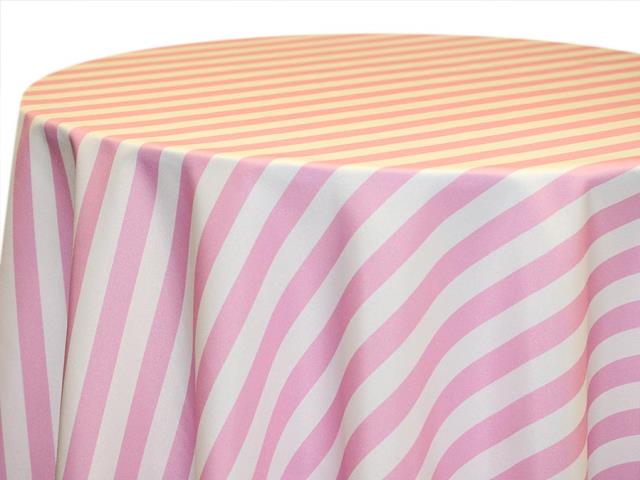 Rental store for Pink Awning Stripe Polyester Fabric in Richmond VA